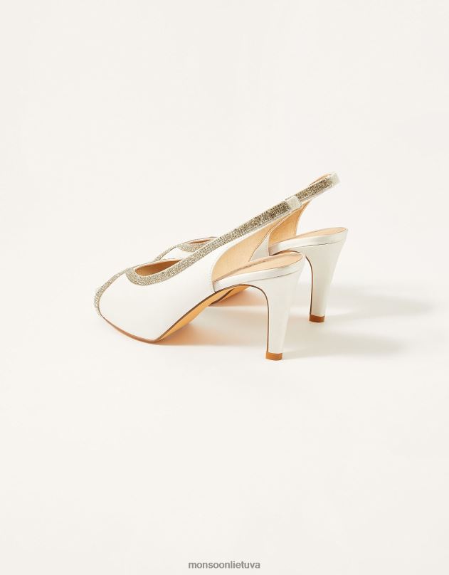 Monsoon Heatseal Diamante platforminiai vestuviniai kulniukai moterys dramblio kaulo avalynė DPXBJ1533