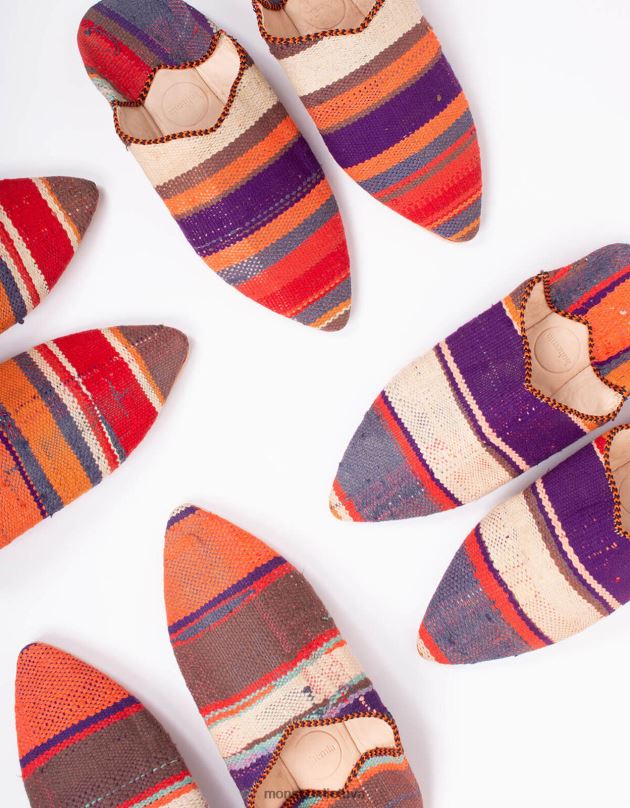 Monsoon bohemia dizaino marokietiškos boujad babouche šlepetės violetinės spalvos moterys violetinė avalynė DPXBJ1556