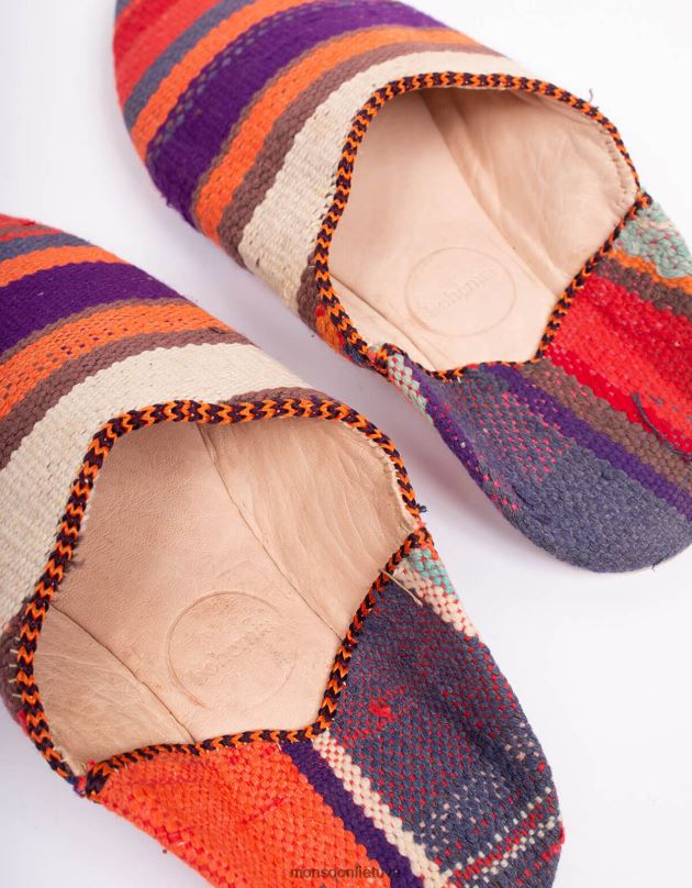 Monsoon bohemia dizaino marokietiškos boujad babouche šlepetės violetinės spalvos moterys violetinė avalynė DPXBJ1556