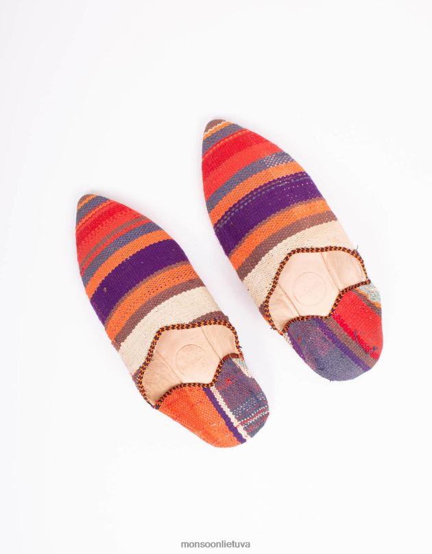 Monsoon bohemia dizaino marokietiškos boujad babouche šlepetės violetinės spalvos moterys violetinė avalynė DPXBJ1556