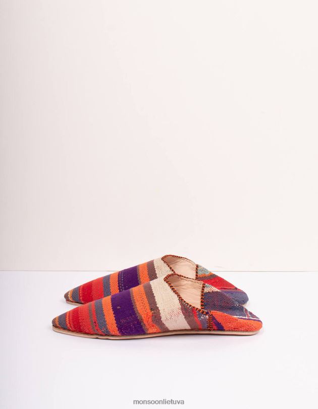 Monsoon bohemia dizaino marokietiškos boujad babouche šlepetės violetinės spalvos moterys violetinė avalynė DPXBJ1556