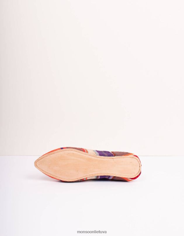 Monsoon bohemia dizaino marokietiškos boujad babouche šlepetės violetinės spalvos moterys violetinė avalynė DPXBJ1556