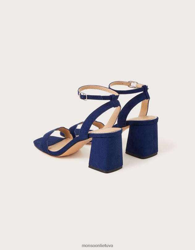 Monsoon šukutės blokinės kulno basutės moterys mėlyna (navy) avalynė DPXBJ1552