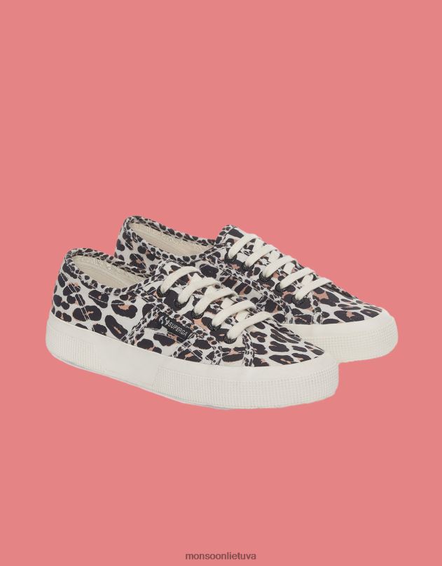 Monsoon Superga leopardo rašto suvarstomi treniruokliai moterys keli avalynė DPXBJ1519