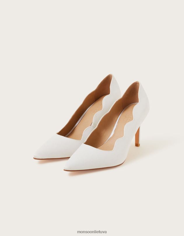 Monsoon šukutės satino vestuviniai batai dramblio kaulo spalvos moterys dramblio kaulo avalynė DPXBJ1463