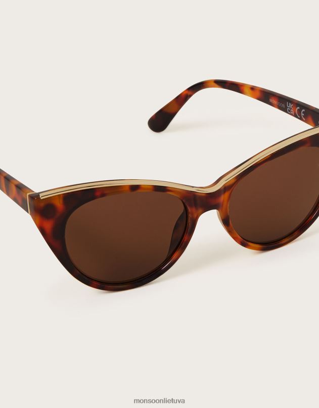 Monsoon Vėžlio kiautų katės akiniai nuo saulės moterys mada priedas DPXBJ1227