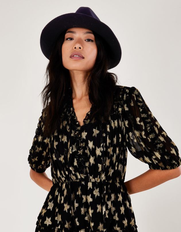 Monsoon grandinės apdaila Fedora skrybėlė moterys karšta priedas DPXBJ1386