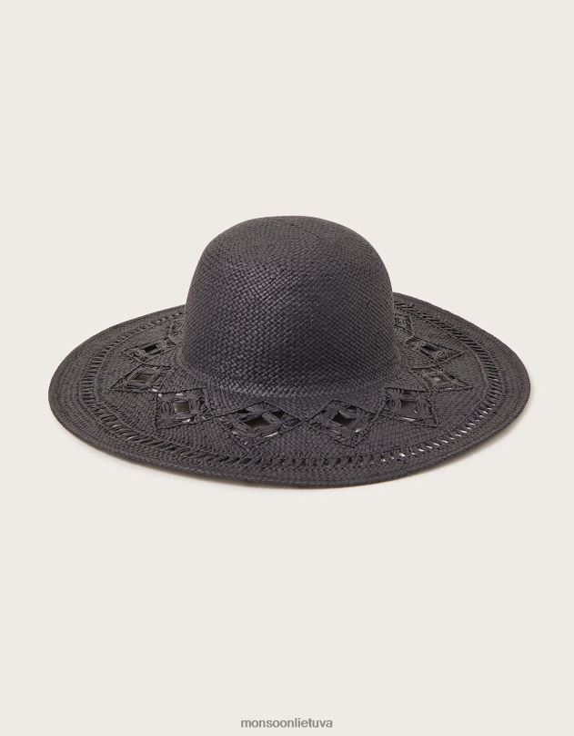 Monsoon šiaudų pakuojama kepurė moterys karšta priedas DPXBJ1363