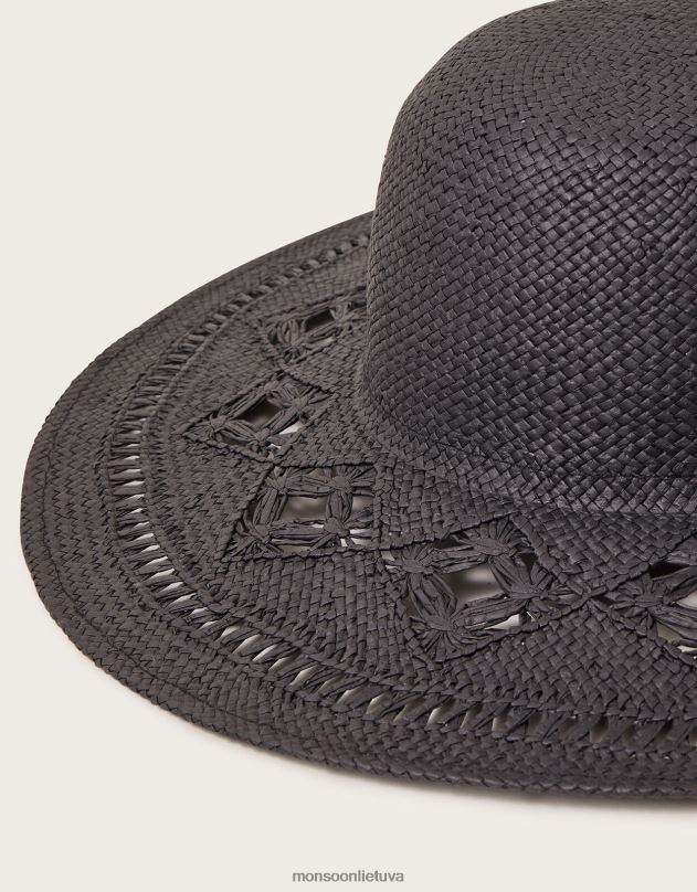 Monsoon šiaudų pakuojama kepurė moterys karšta priedas DPXBJ1363