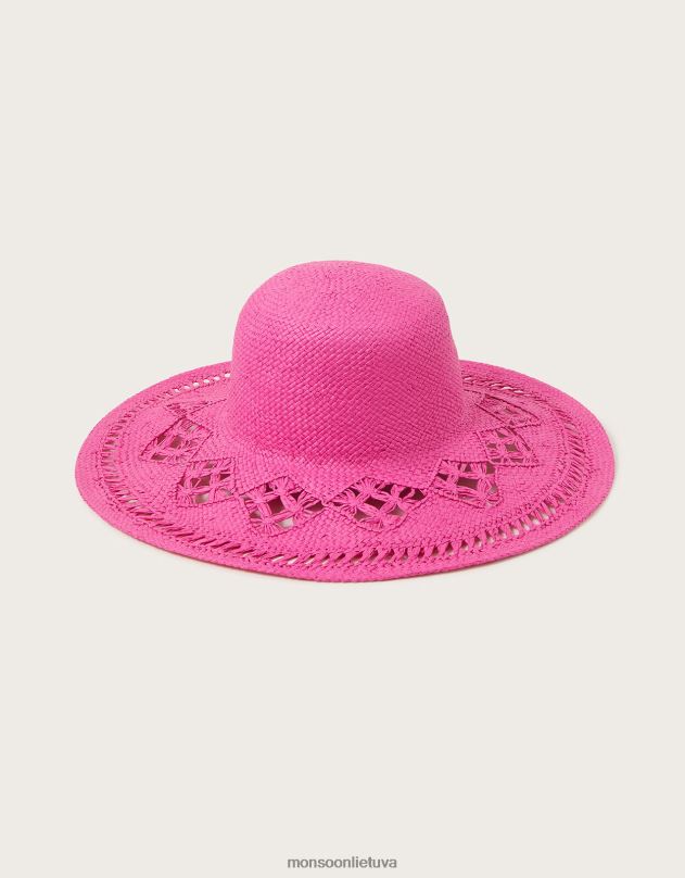 Monsoon šiaudų pakuojama kepurė moterys mada priedas DPXBJ1253