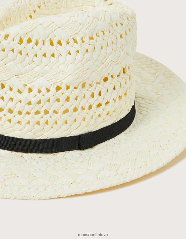 Monsoon juostelės apdaila Fedora skrybėlė moterys mada priedas DPXBJ1193