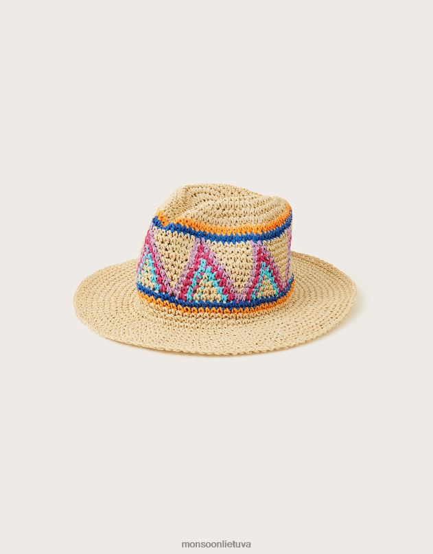 Monsoon makramo detalė Fedora skrybėlė moterys grakštus priedas DPXBJ1234