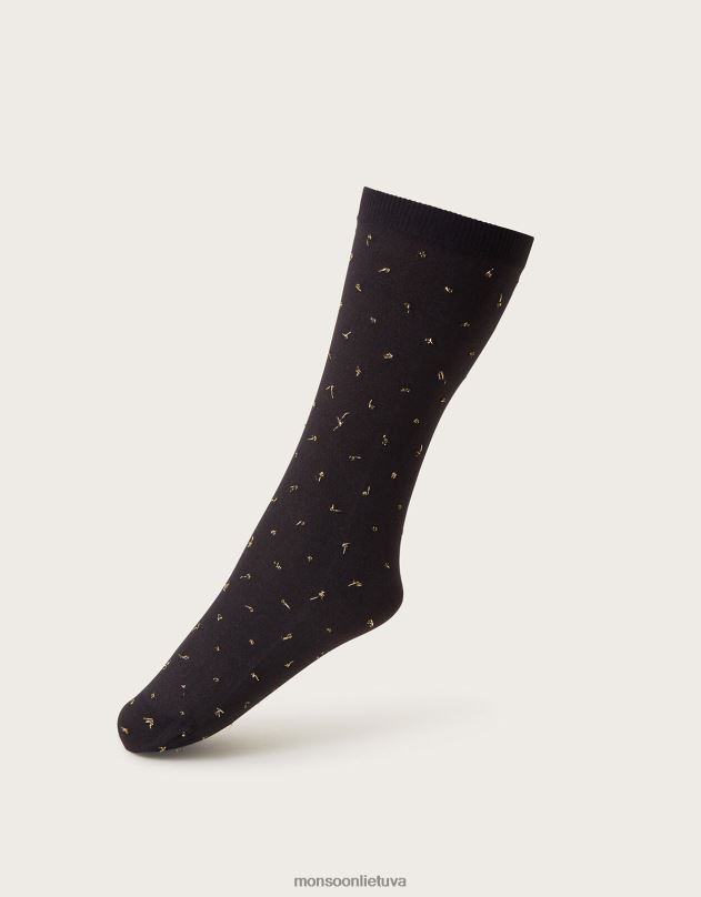 Monsoon pop kojinių rinkinys iš trijų moterys auksas priedas DPXBJ1266