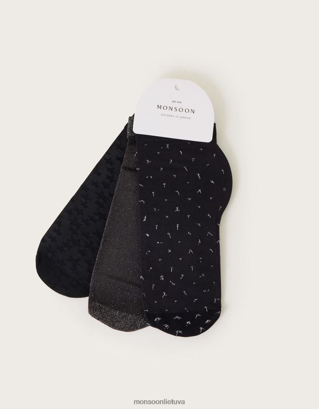 Monsoon pop kojinių rinkinys iš trijų moterys sidabras priedas DPXBJ1267