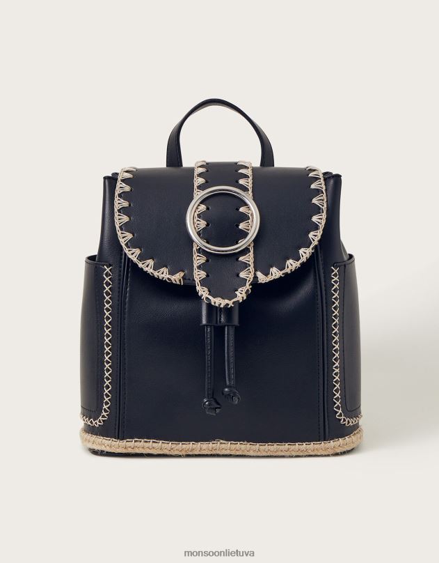 Monsoon dygsnio detalių kuprinė moterys mada priedas DPXBJ1265