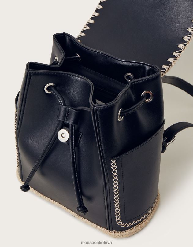 Monsoon dygsnio detalių kuprinė moterys mada priedas DPXBJ1265