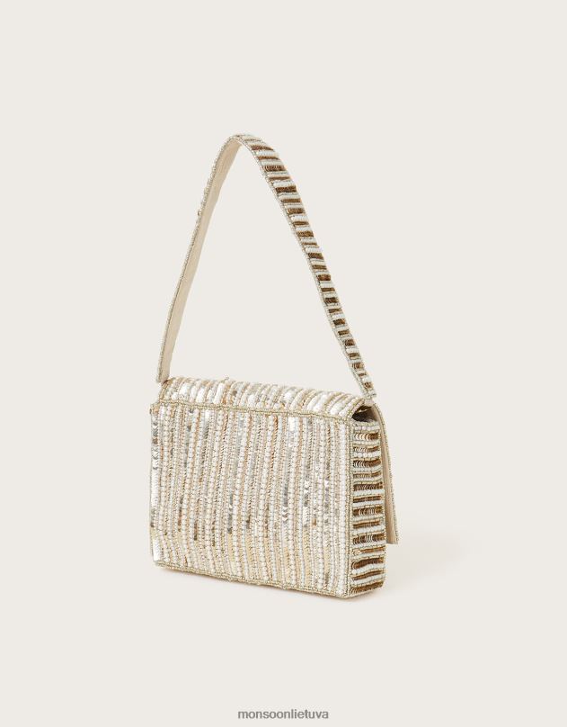 Monsoon krištoliniu papuošimu papuoštas pečių krepšys moterys mada priedas DPXBJ1235