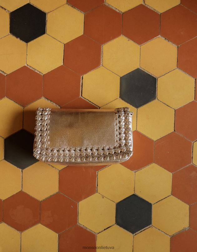 Monsoon metalinis odinis austas skersinis krepšys moterys karšta priedas DPXBJ1290