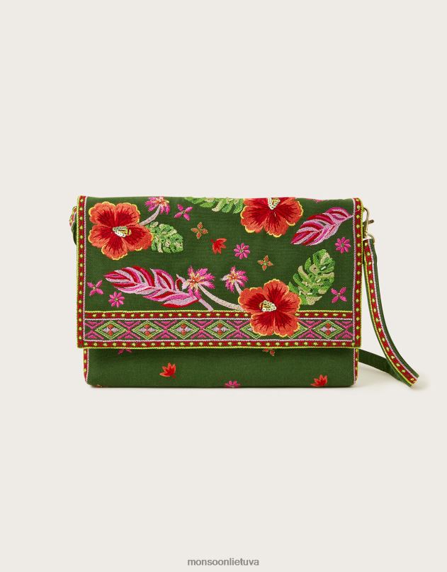 Monsoon siuvinėtas skersinis krepšys moterys mada priedas DPXBJ1231