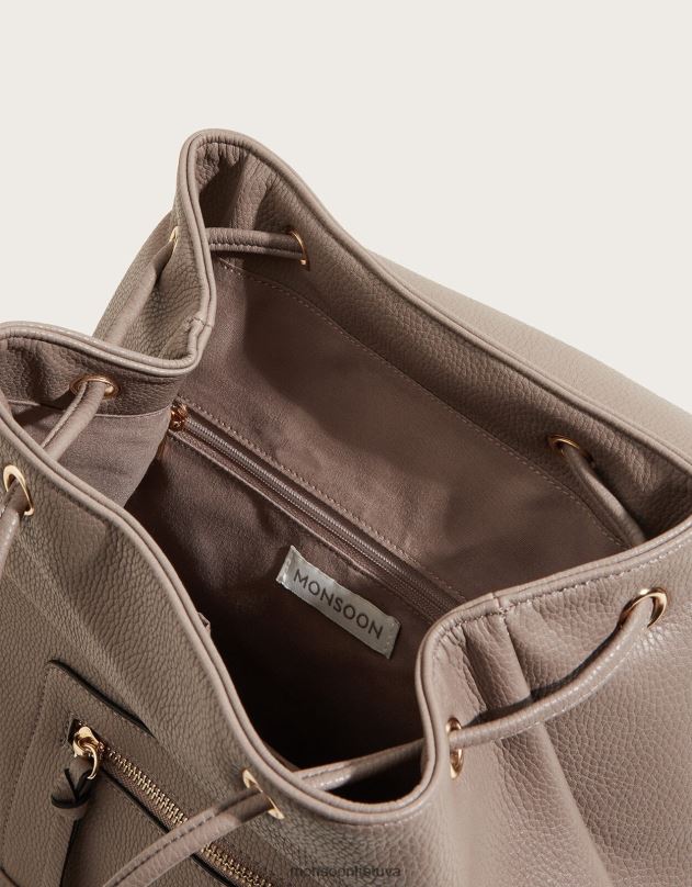 Monsoon šukučių kuprinė moterys pilka priedas DPXBJ1425