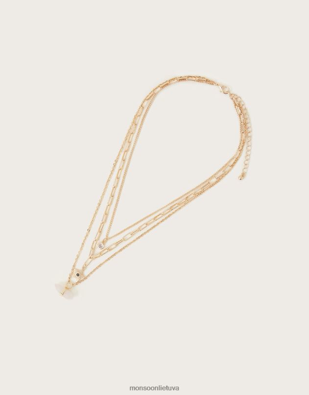 Monsoon akmenų sluoksniuotas karoliai moterys karšta priedas DPXBJ1387