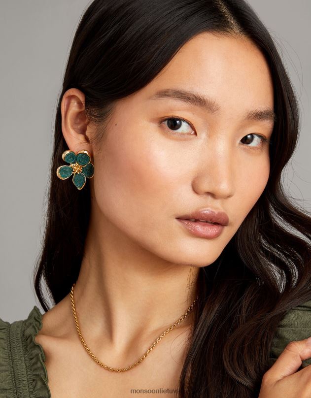 Monsoon auskarai su gėlėmis moterys stilingas priedas DPXBJ1262