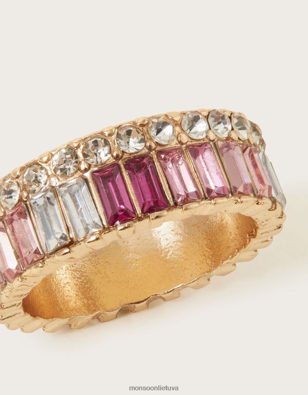 Monsoon brangakmenio žiedas moterys auksas priedas DPXBJ1436