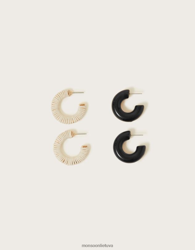 Monsoon dervos tekstūros žiediniai auskarai twinset moterys stilingas priedas DPXBJ1370