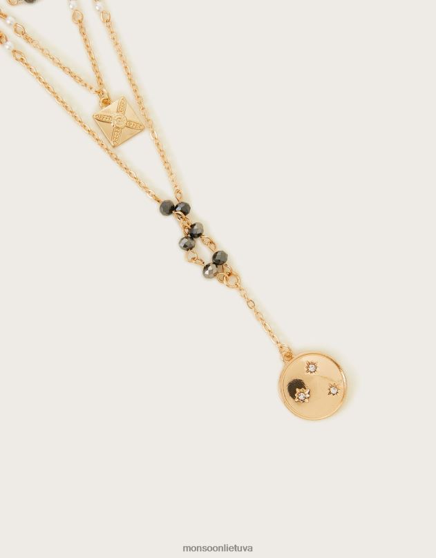 Monsoon disko žavesio sluoksniuotas karoliai moterys stilingas priedas DPXBJ1371