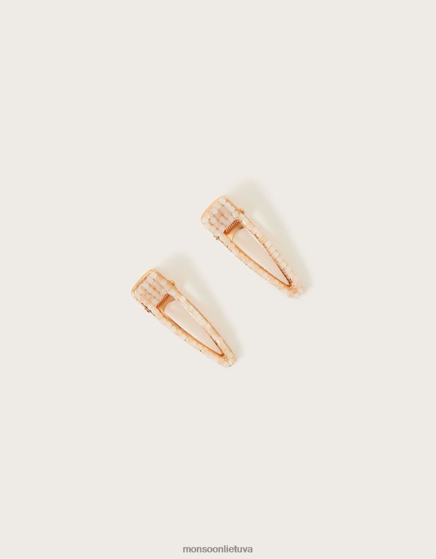 Monsoon dviejų brangakmenių segtukų rinkinys moterys dramblio kaulo priedas DPXBJ1274