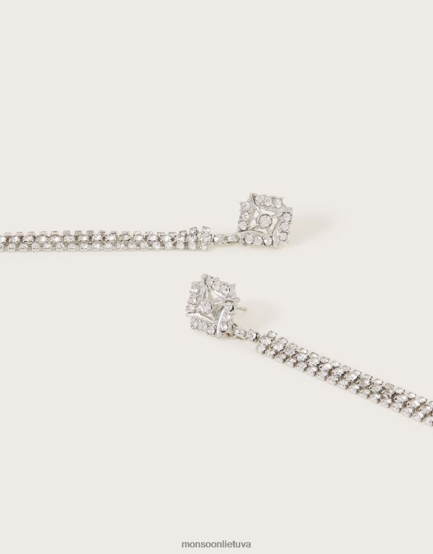 Monsoon krištolo blizgesio auskarai moterys mada priedas DPXBJ1312