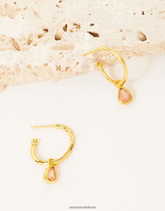 Monsoon paauksuoti akmeniniai žavesio lankeliai moterys grakštus priedas DPXBJ1453