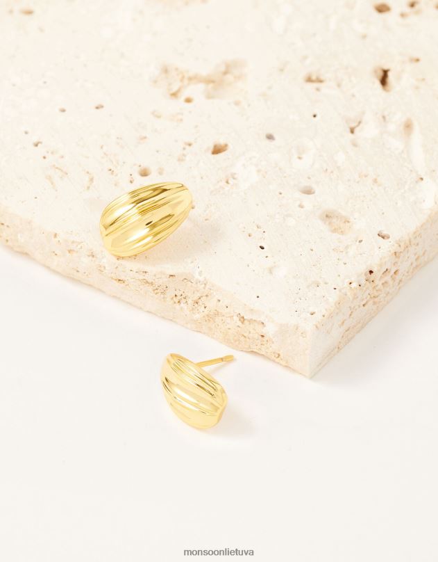 Monsoon paauksuotos tekstūruotos smeigės moterys grakštus priedas DPXBJ1449