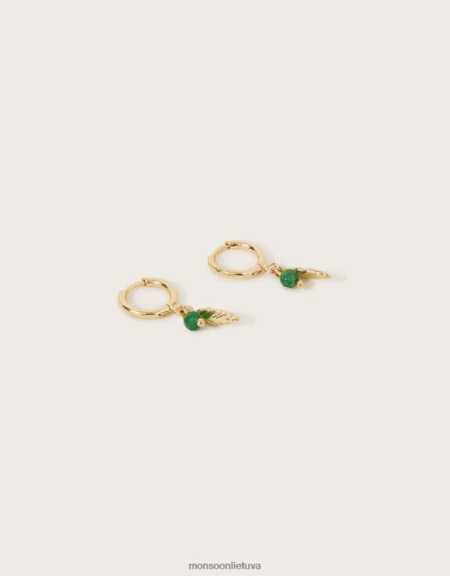 Monsoon plunksnų žavesio Huggie lankeliai moterys mada priedas DPXBJ1289