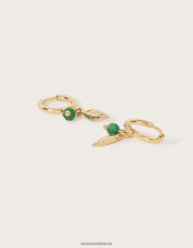 Monsoon plunksnų žavesio Huggie lankeliai moterys mada priedas DPXBJ1289