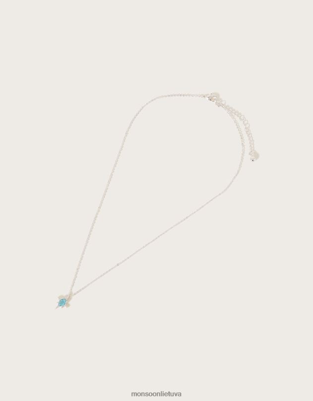 Monsoon sterlingo sidabro subtilus žvaigždžių karoliai moterys stilingas priedas DPXBJ1311