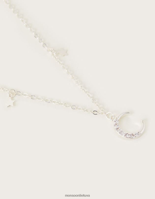 Monsoon subtilus mėnulio ir žvaigždžių kaklo papuošalas moterys stilingas priedas DPXBJ1350