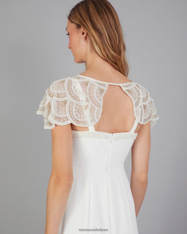 Monsoon puošta nuotakos pečių pelerina moterys dramblio kaulo priedas DPXBJ1287