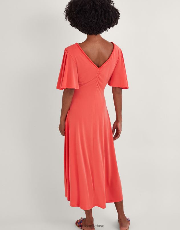 Monsoon džersio pom-pom apdaila su rakto skylute suknele moterys rožinis apranga DPXBJ327