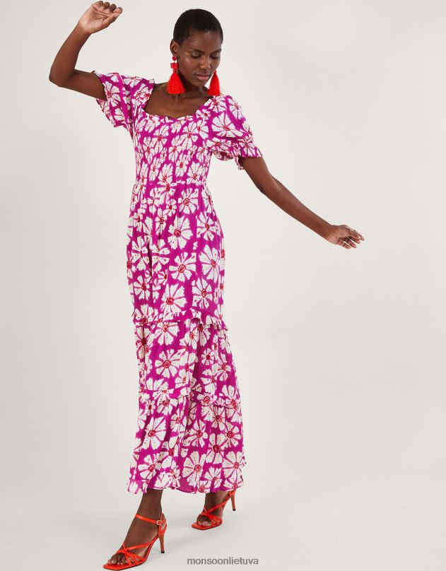 Monsoon Suknelė iš tvarios viskozės moterys rožinis apranga DPXBJ884