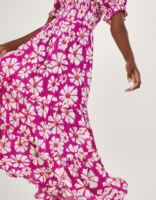 Monsoon Suknelė iš tvarios viskozės moterys rožinis apranga DPXBJ884