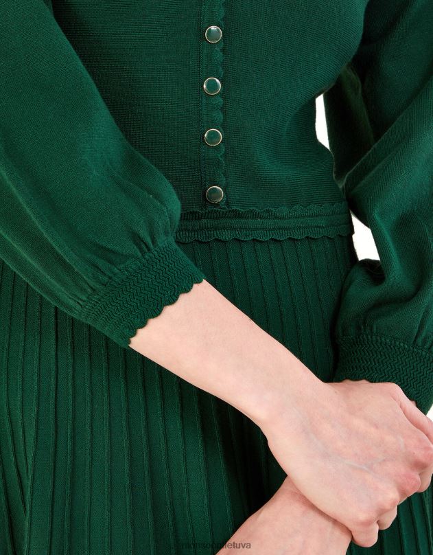 Monsoon V formos iškirpte midi suknelė su lenzing ecovero moterys žalia (tamsiai žalia) apranga DPXBJ118