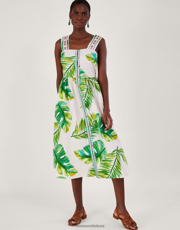 Monsoon delno rašto sarafanas moterys baltas apranga DPXBJ127