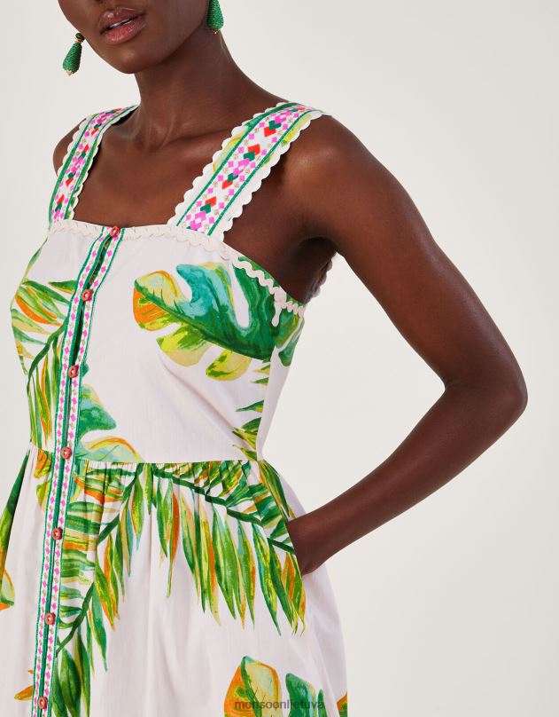 Monsoon delno rašto sarafanas moterys baltas apranga DPXBJ127