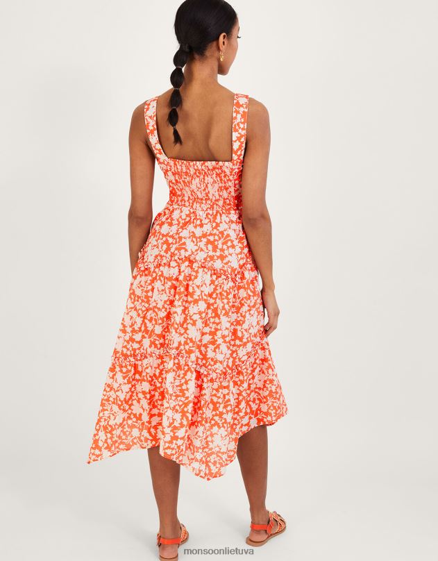 Monsoon myra hanky hem suknelė moterys oranžinė apranga DPXBJ784