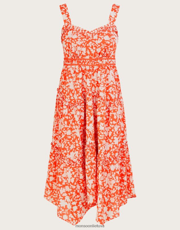 Monsoon myra hanky hem suknelė moterys oranžinė apranga DPXBJ784