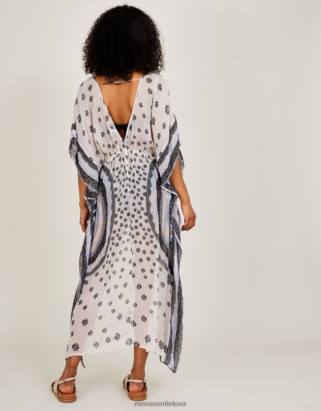 Monsoon apskritimas maxi kaftan su lenzing ecovero moterys dramblio kaulo apranga DPXBJ862