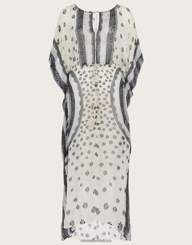 Monsoon apskritimas maxi kaftan su lenzing ecovero moterys dramblio kaulo apranga DPXBJ862