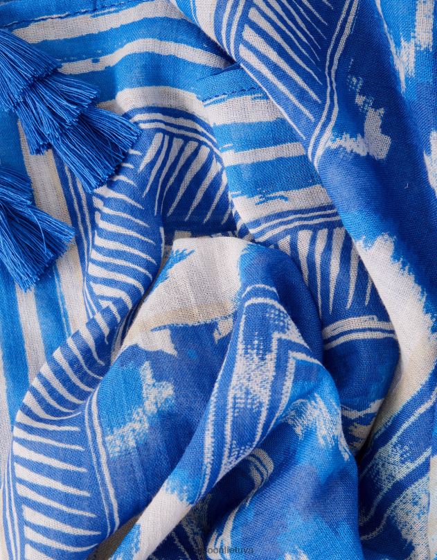 Monsoon ikat print sarong moterys mėlyna apranga DPXBJ1184
