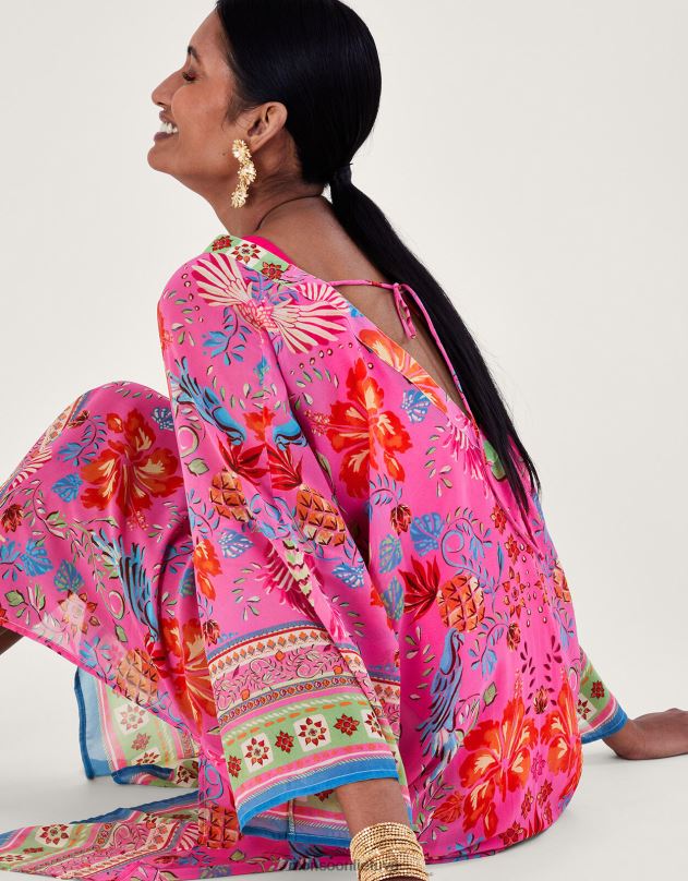 Monsoon kiara spausdintas ilgas kaftanas moterys mada apranga DPXBJ224